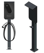 DIE-LADESAEULE Standfuß Ladesäule Für Go-E Charger Wallbox Edelstahl Anthrazit Pulverbeschichtet