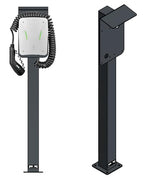 DIE-LADESAEULE Standfuß Ladesäule Für Go-E Charger Wallbox Edelstahl Anthrazit Pulverbeschichtet