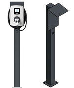 DIE-LADESAEULE Standfuß Ladesäule Für Go-E Charger Wallbox Edelstahl Anthrazit Pulverbeschichtet