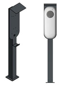DIE-LADESAEULE Standfuß Ladesäule Für Go-E Charger Wallbox Edelstahl Anthrazit Pulverbeschichtet
