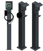 DIE-LADESAEULE Standfuß Ladesäule Für Go-E Charger Wallbox Edelstahl Anthrazit Pulverbeschichtet