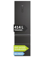 Haier HTW5620CNMP Kühl Gefrierkombination 414 L Dark Inox