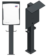 DIE-LADESAEULE Standfuß Ladesäule Für Go-E Charger Wallbox Edelstahl Anthrazit Pulverbeschichtet