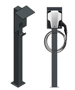 DIE-LADESAEULE Standfuß Ladesäule Für Go-E Charger Wallbox Edelstahl Anthrazit Pulverbeschichtet