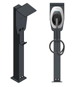 DIE-LADESAEULE Standfuß Ladesäule Für Go-E Charger Wallbox Edelstahl Anthrazit Pulverbeschichtet