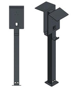 DIE-LADESAEULE Standfuß Ladesäule Für Go-E Charger Wallbox Edelstahl Anthrazit Pulverbeschichtet