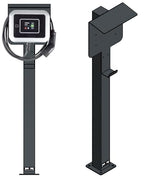 DIE-LADESAEULE Standfuß Ladesäule Für Go-E Charger Wallbox Edelstahl Anthrazit Pulverbeschichtet