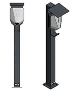 DIE-LADESAEULE Standfuß Ladesäule Für Go-E Charger Wallbox Edelstahl Anthrazit Pulverbeschichtet