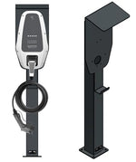 DIE-LADESAEULE Standfuß Ladesäule Für Go-E Charger Wallbox Edelstahl Anthrazit Pulverbeschichtet