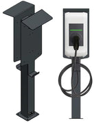 DIE-LADESAEULE Standfuß Ladesäule Für Go-E Charger Wallbox Edelstahl Anthrazit Pulverbeschichtet