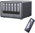 UGREEN NASync DXP6800 Pro 6-Bay NAS Intel i5-1235U 10-Core 8GB DDR5 2×10GbE M.2 NVMe 8K HDMI Thunderbolt 4 Diskless