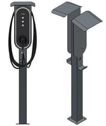 DIE-LADESAEULE Standfuß Ladesäule Für Go-E Charger Wallbox Edelstahl Anthrazit Pulverbeschichtet