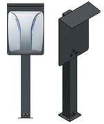 DIE-LADESAEULE Standfuß Ladesäule Für Go-E Charger Wallbox Edelstahl Anthrazit Pulverbeschichtet