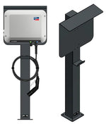 DIE-LADESAEULE Standfuß Ladesäule Für Go-E Charger Wallbox Edelstahl Anthrazit Pulverbeschichtet