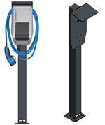DIE-LADESAEULE Standfuß Ladesäule Für Go-E Charger Wallbox Edelstahl Anthrazit Pulverbeschichtet
