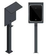 DIE-LADESAEULE Standfuß Ladesäule Für Go-E Charger Wallbox Edelstahl Anthrazit Pulverbeschichtet