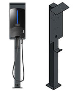 DIE-LADESAEULE Standfuß Ladesäule Für Go-E Charger Wallbox Edelstahl Anthrazit Pulverbeschichtet