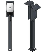 DIE-LADESAEULE Standfuß Ladesäule Für Go-E Charger Wallbox Edelstahl Anthrazit Pulverbeschichtet