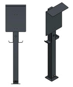 DIE-LADESAEULE Standfuß Ladesäule Für Go-E Charger Wallbox Edelstahl Anthrazit Pulverbeschichtet
