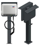 DIE-LADESAEULE Standfuß Ladesäule Für Go-E Charger Wallbox Edelstahl Anthrazit Pulverbeschichtet
