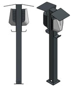 DIE-LADESAEULE Standfuß Ladesäule Für Go-E Charger Wallbox Edelstahl Anthrazit Pulverbeschichtet