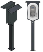 DIE-LADESAEULE Standfuß Ladesäule Für Go-E Charger Wallbox Edelstahl Anthrazit Pulverbeschichtet