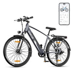 Qekud E-Bike 26/27.5 Zoll 36V 13Ah 250W Elektrofahrrad Weiß