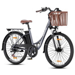 Qekud E-Bike 26/27.5 Zoll 36V 13Ah 250W Elektrofahrrad Weiß