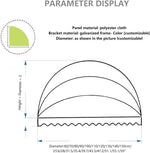 Vividcrate Einziehbare Kuppelfenster-Markise 120cm Grün