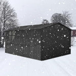 Muskel Gartenhaus 10,21 m² Anthrazitgrau Metall