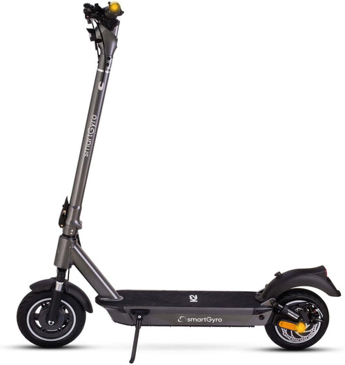 SMARTGYRO Elektroroller 48V 500W 13.000 mAh Vorder- und Hinterradfederung Multifunktionsdisplay 10 Zoll Luftreifen Grau
