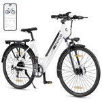 Qekud E-Bike 26/27.5 Zoll 36V 13Ah 250W Elektrofahrrad Weiß