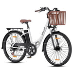Qekud E-Bike 26/27.5 Zoll 36V 13Ah 250W Elektrofahrrad Weiß