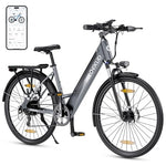 Qekud E-Bike 26/27.5 Zoll 36V 13Ah 250W Elektrofahrrad Weiß