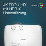 Epson EH-TW7000 4K-PRO-UHD Projektor 3000 Lumen 3LCD Weiss