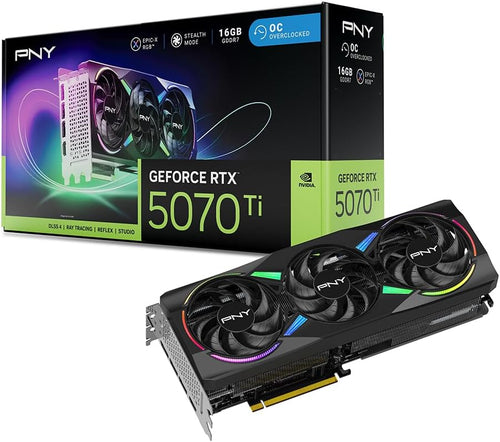 PNY GeForce RTX 5070 Ti 16 GB ARGB OC Triple Fan Grafikkarte DLSS 4