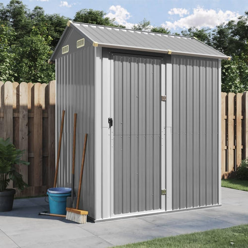 Boltkex Gartenhaus 192x152,5x237 cm Verzinkter Stahl Hellgrau