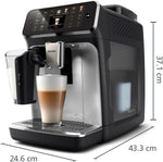 PHILIPS Serie 5500 Kaffeevollautomat LatteGo 1500 W Schwarz/Silber