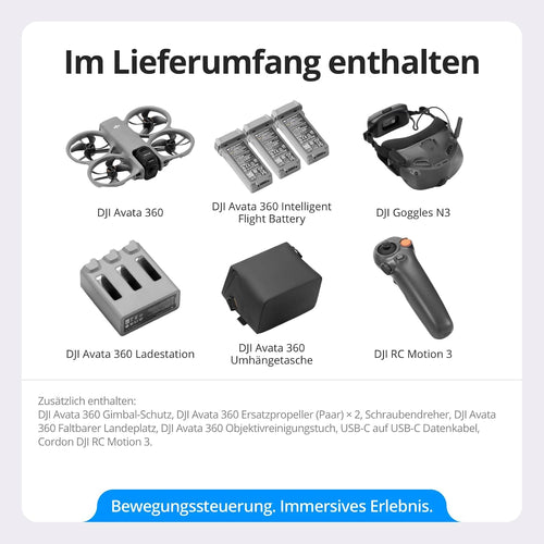 DJI Avata 360 Motion Fly More Combo Drohne 8K 20 Km Grau
