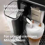PHILIPS Serie 5500 Kaffeevollautomat LatteGo 1500 W Schwarz/Silber