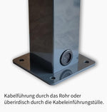 DIE-LADESAEULE Standfuß Ladesäule Für Go-E Charger Wallbox Edelstahl Anthrazit Pulverbeschichtet