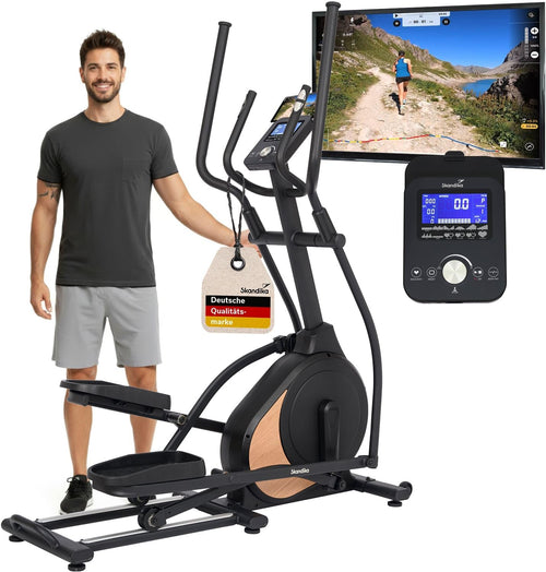 Skandika Crosstrainer Carbon P18 32 Widerstandsstufen 13 Programme LCD Schwarz