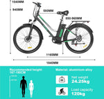 HITWAY BK8 26 Zoll E-Bike Pedelec 250W 36V 12Ah 7 Gang Schwarz