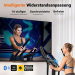 MERACH Crosstrainer E27B1 Selbstversorgung 47 Cm Schrittlänge 16 Stufen Magnetwiderstand Schwarz