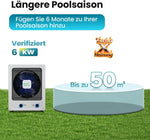 ECOPOOLTECH Inverter Pool Wärmepumpe EE50 6kW Titan Wärmetauscher