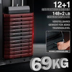 ZERELEK Kraftstation Multifunktionaler Kabelturm 69 Kg Schwarz