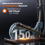 MERACH Selbstbetriebener Crosstrainer 42 cm Schrittlänge 16 Widerstandsstufen Schwarz