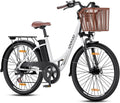 Qekud E-Bike 26/27.5 Zoll 36V 13Ah 250W Elektrofahrrad Weiß