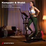 Sportstech CX700 Crosstrainer 24 Kg Schwungmasse 24 Widerstandsstufen Schwarz