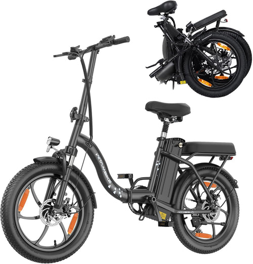 ZAZAWORK C16 E-Bike Klapprad 250 W 48 V 16 Ah 80-120 Km Schwarz
